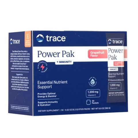 Trace Minerals, Electrolyte Stamina Power Pak + Immunity Grapefruit Effervescent, 30 Packets Trace Minerals