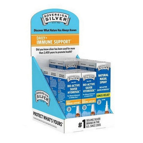 Sovereign Silver, Bio Active Silver Hydrosol Immune Support Travel Nasal, 12 Count (1 Oz) Sovereign Silver