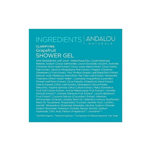 Andalou Naturals, Clarifying Salicylic Acid Grapefruit Shower Gel, 8 Oz Andalou Naturals