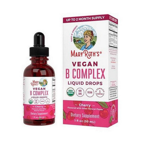 MaryRuth's, Organic Tart Cherry Vegan Vitamin B-Complex Liquid Drops, 1 Oz MaryRuth's