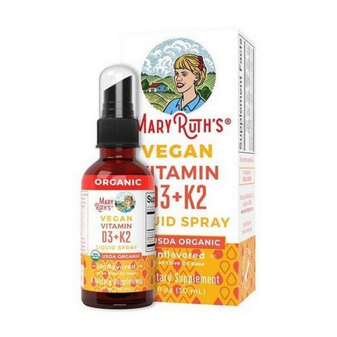 MaryRuth's, Organic Unflavored D3 + K2 Liquid Spray, 1 Oz MaryRuth's
