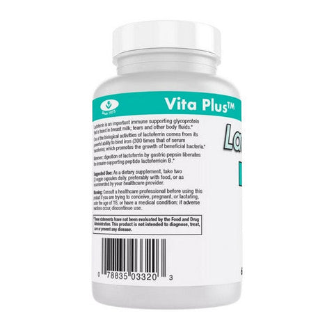 Vita plus, Lactoferrin, 250 Mg, 60 Veggie Capsules Vita plus