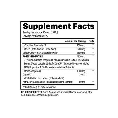 Black Magic, BZRK Pre-Workout Lemon Razz, 25 Servings Black Magic
