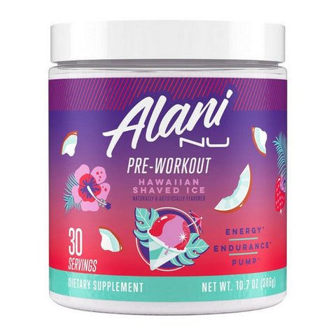 Pre Workout Hawaiian Shaved Ice 10.2 Oz by Alani Nu