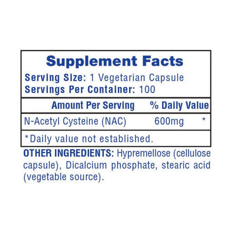 HI-TECH PHARMACEUTICALS, NAC N-Acetyl Cysteine, 100 Caps