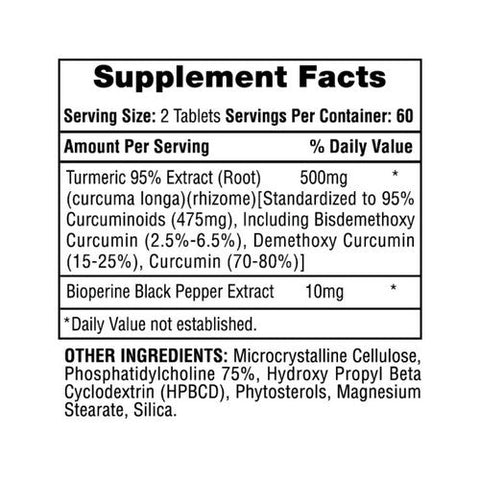 HI-TECH PHARMACEUTICALS, Turmeric-95, 120 Tabs