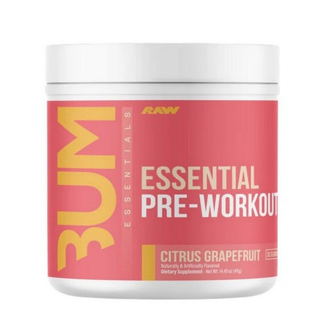 Raw Nutrition, CBUM Essential Pre-Workout Citrus Grepefruit, 400 Grams Raw Nutrition