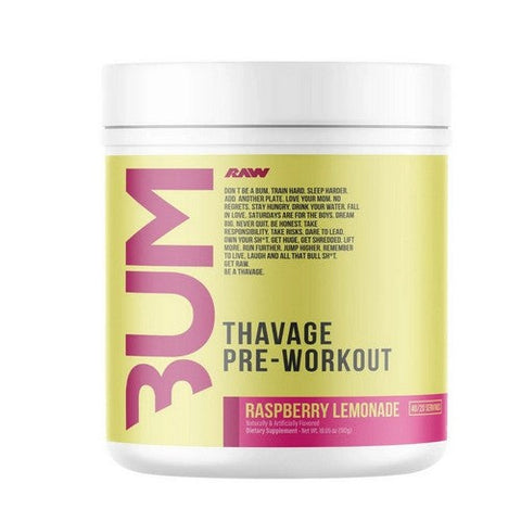 Raw Nutrition, CBUM Thavage Pre-Workout Raspberry Lemonade, 516 Grams Raw Nutrition