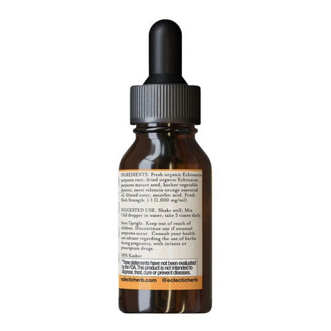 Eclectic Herb, Echinacea Purpurea, Orange 1 Oz Alcohol free Eclectic Herb