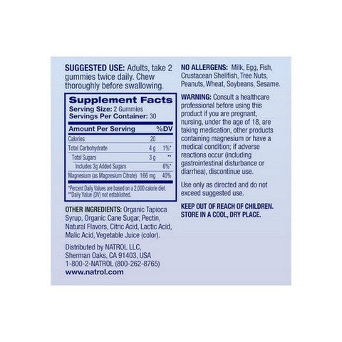 Natrol, Mood And Stress Magnesium Citrate High Absorption Raspberry, 60 Count Natrol