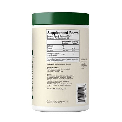 Great Lakes Wellness, Wellness Collagen Peptides Unflavored, 10 Oz Great Lakes Wellness
