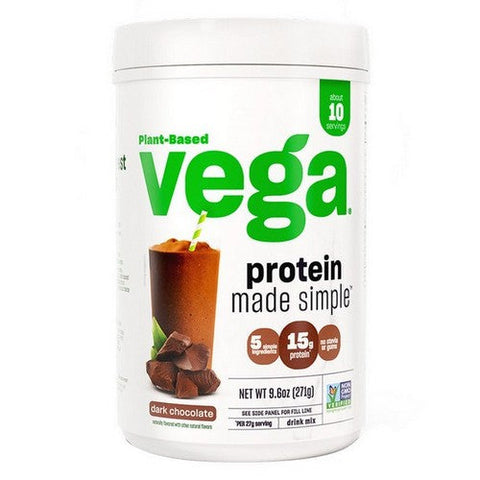 Vega, Protein Made Simple Dark Chocolate, 9.6 Oz Vega