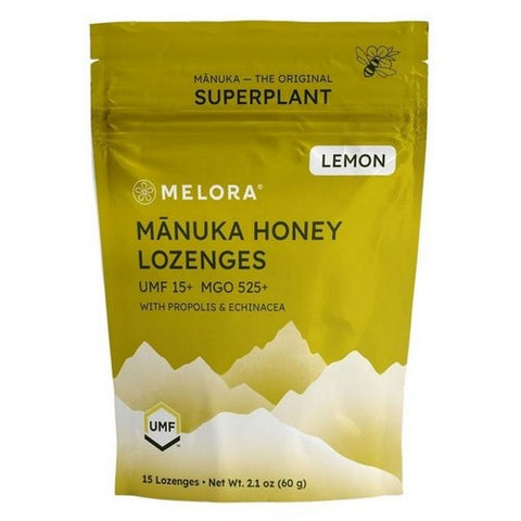 Melora, Melora Lemon Manuka Honey Lozenges, 2.1 Oz Melora