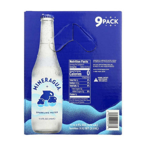 Mineragua, Mineragua Sparkling Water, 9 Count / 12.5 Oz Mineragua