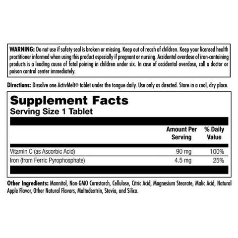 Kal, Iron + C Apple, 90 Count Kal