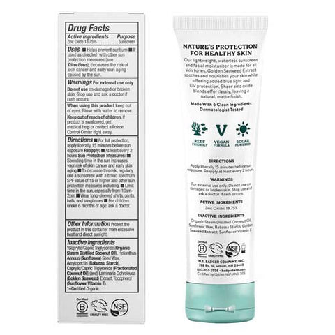 Badger Balm, Face Mineral Sunscreen SPF 30, 1.7 Oz