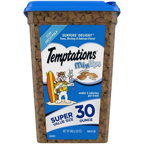 Temptations MixUps Crunchy & Soft Adult Cat Treats Surfer's Delight,  30 Ounces by Temptations