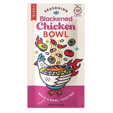 Riega Foods, Blackened Chicken Bowl Seasoning, 1 Oz (Case Of 8) Riega Foods
