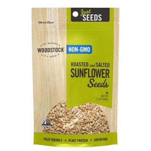 Woodstock, Sunflower Seeds Roasted And Salted, 12 Oz (Case Of 8) Woodstock