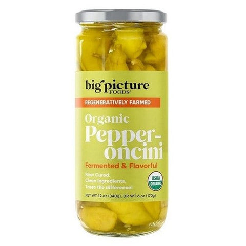 Big Picture Foods, Organic Whole Pepperoncini, 12 Oz (Case Of 8) Big Picture Foods