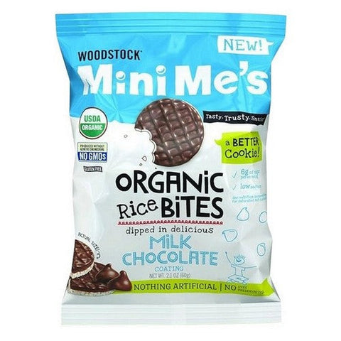 Woodstock, Organic Milk Chocolate Rice Bites, 2.1 Oz (Case Of 8) Woodstock