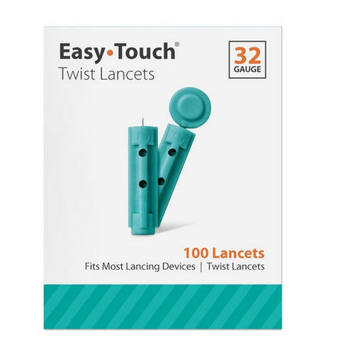Easy Touch, Twist Lancets 32 Gauge, 100 Count Easy Touch