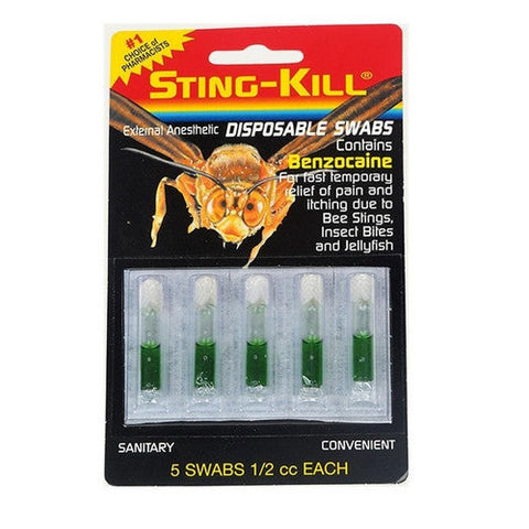 Sting-Kill, External Anesthetic Disposable Swabs, 5 Count Sting-Kill