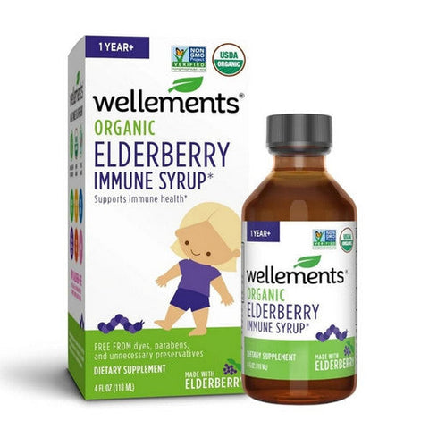 Wellements, Organic Elderberry Immune Syrup, 4 Oz Wellements