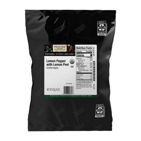 Frontier Coop, Lemon Pepper With Lemon Peel Organic, 1 Lb