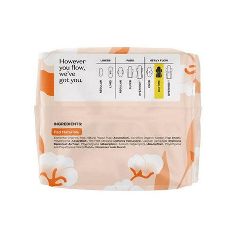 The Honey Pot, Organic Non Herbal Heavy Flow Menstrual Pads With Wings, 16 Count The Honey Pot