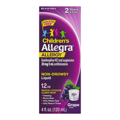 Allegra, Allegra Childrens Allergy Liquid Grape, 4 Oz Allegra