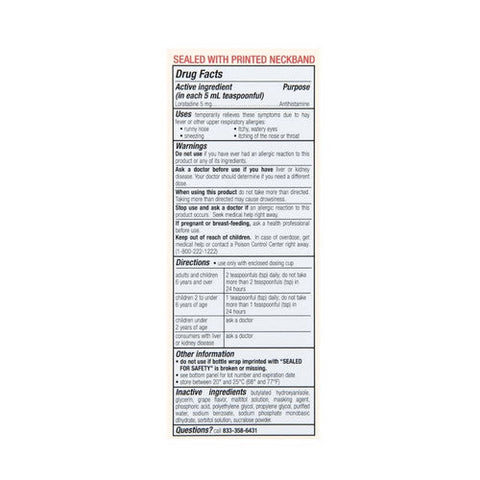 Foster And Thrive, Children's Allergy Loratadine Oral Solution, 4 Oz Foster And Thrive