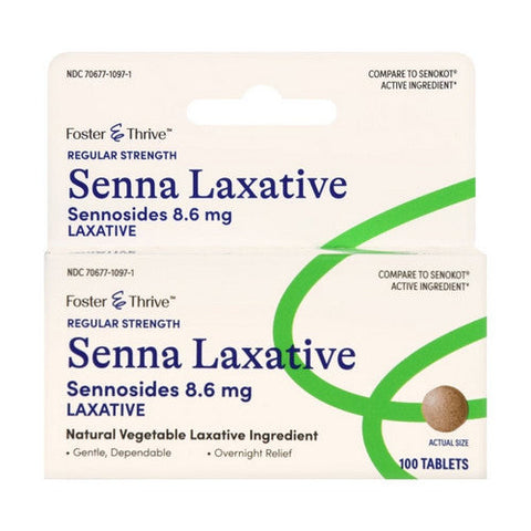 Foster And Thrive, Regular Strength Senna Laxative, 8.6 Mg, 100 Tabs Foster And Thrive