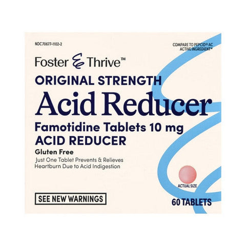 Foster And Thrive, Original Strength Acid Reducer, 10 Mg, 60 Tabs Foster And Thrive
