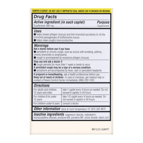 Foster And Thrive, Chest Congestion Relief Guaifenesin, 400 Mg, 50 caps Foster And Thrive