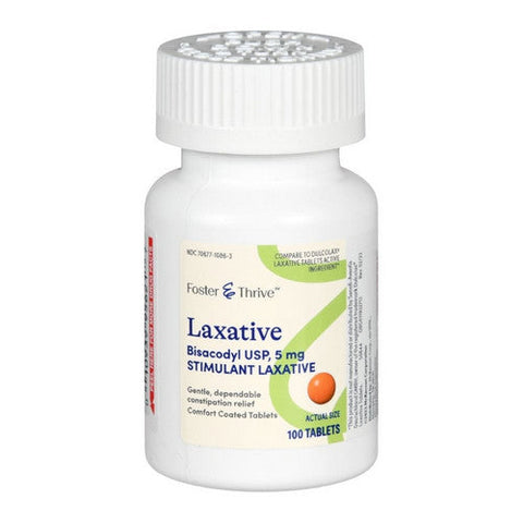 Foster And Thrive, Laxative Bisacodyl Usp, 5 MG, 100 Tabs Foster And Thrive