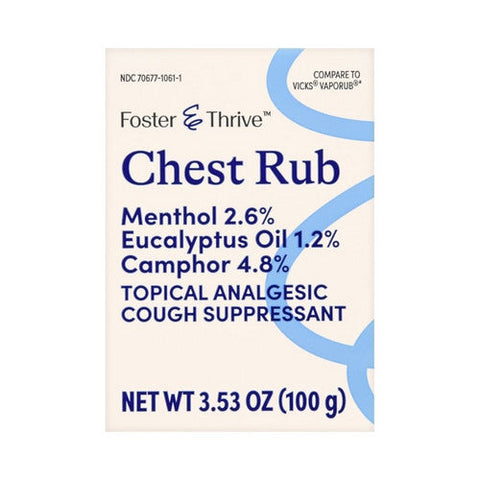 Foster And Thrive, Chest Rub Menthol, 3.53 Oz Foster And Thrive