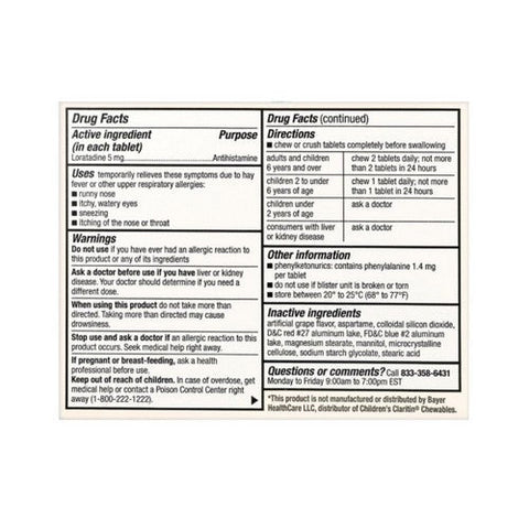 Foster And Thrive, Children'S Allergy Relief Loratadine Chewable, 5 Mg, 30 Tabs Foster And Thrive