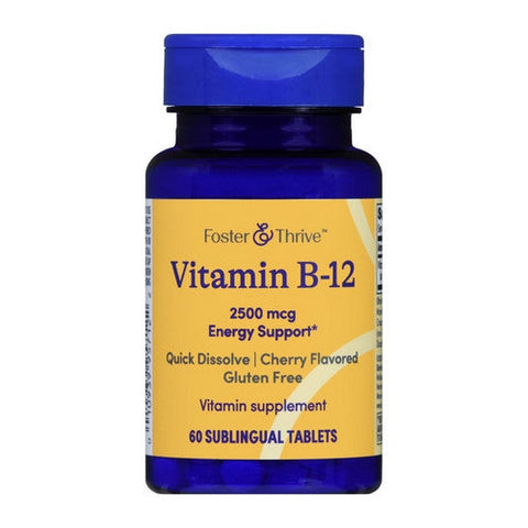 Foster And Thrive, Vitamin B-12  Quick Dissolve Sublingual, 2500 Mcg, 60 Tabs Foster And Thrive