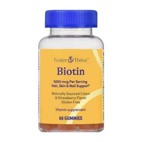 Foster And Thrive, Biotin Gummies, 5000 Mcg, 60 Count Foster And Thrive