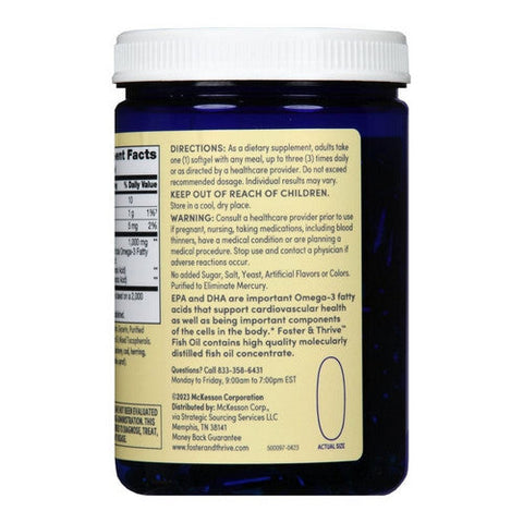 Foster And Thrive, Fish Oil, 1000 Mg, 300 Softgels Foster And Thrive