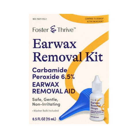 Foster And Thrive, Earwax Removal Kit Carbamide Peroxide 6.5%, 0.5 Oz Foster And Thrive
