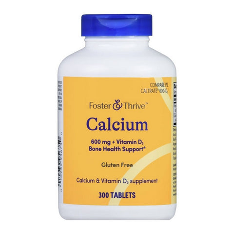 Foster And Thrive, Calcium Plus Vitamion D3, 600 Mg, 300 Tabs Foster And Thrive
