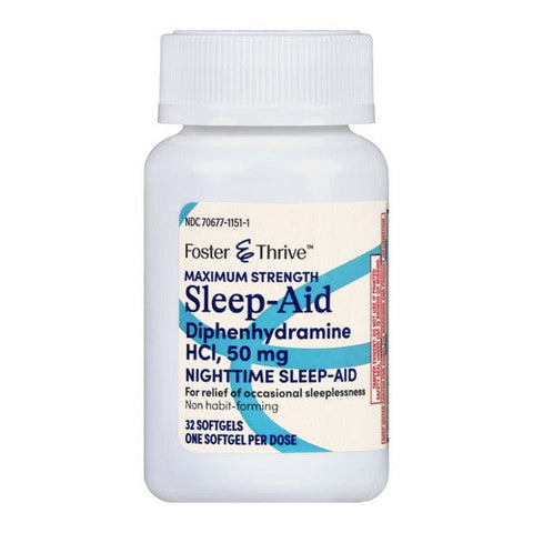 Foster And Thrive, Maximum Strength Sleep-Aid, 50 Mg, 32 Softgels Foster And Thrive