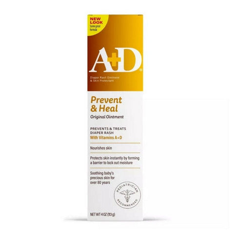 A+D, Prevent And Heal Diaper Rash Ointment & Skin Protectant Original, 4 Oz A+D