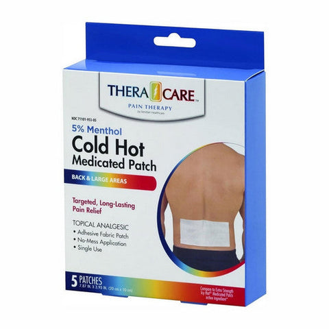 Theracare, Menthol Cold Hot Medicated Patch, 5 Count Theracare