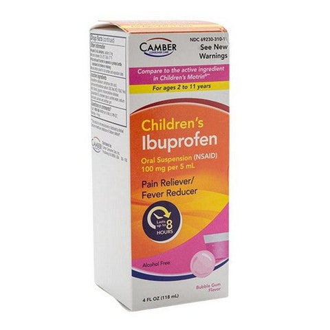 Camber, Children's Ibuprofen Suspension Gum, 100 Mg, 4 Oz Camber