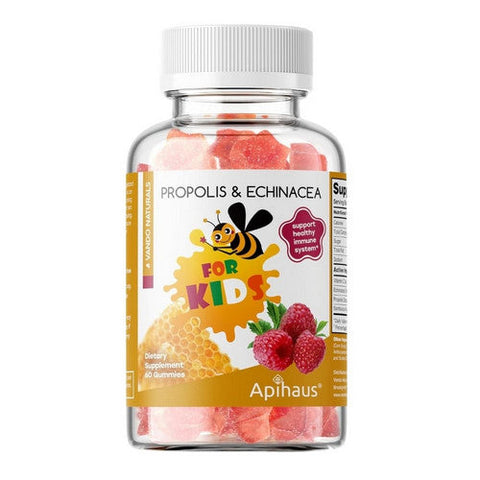 Apihaus, Propolis And Echinacea Kids Gummies Raspberry, 60 Count Apihaus