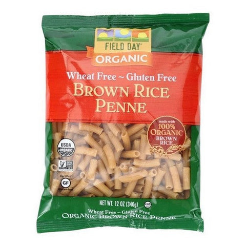 Field Day, Organic Penne Brown Rice Pasta, 12 Oz (Case Of 12) Field Day