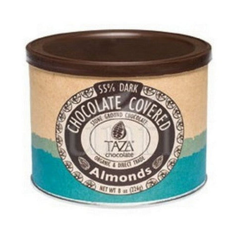 Taza Chocolate, Organic Chocolate Covered Almonds, 8 Oz (Case Of 6) Taza Chocolate